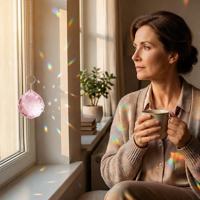 Bereavement Gifts for Loss of Loved One, Hanging Pink Rainbow Maker