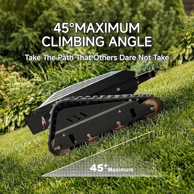 18HP Remote Control Lawn Mower, 31.5" Wide Deck Tracked Slope Mower, Dual Brushless Motors, 45° Climbing Slope All Terrain Zero Turn