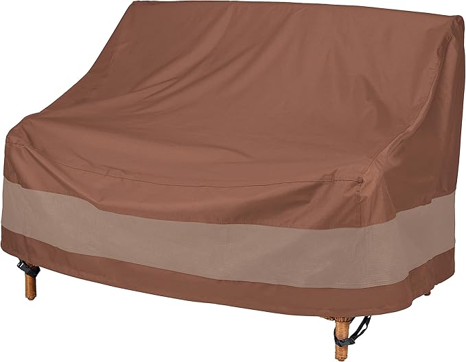 DUCKCOVERS ULV623835 Ultimate Patio Loveseat Cover, 62 "W x 38" D x 35" H, Mocha Cappuccino, Patio Furniture Covers