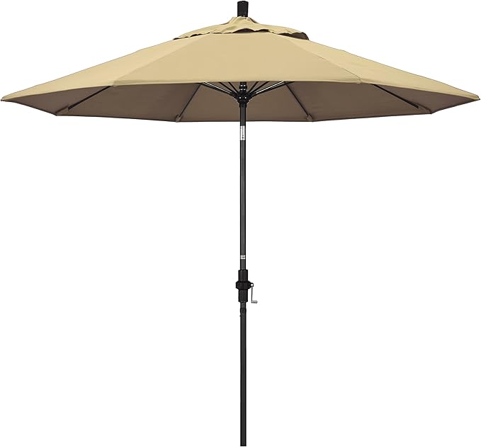 California Umbrella 9' Round Aluminum Pole Fiberglass Rib Market Umbrella