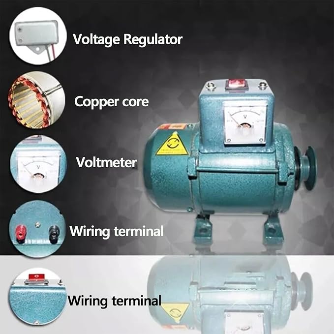 5000W/7000W 220V High Power Permanent Magnet Generator, Pure Copper Wire, Brushless Design, Pulley-Driven, For Lighting(Gloves Included)(7000w)