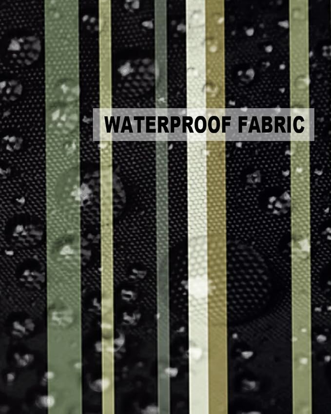 Outdoor Waterproof Pillow Covers for Patio Simple Stripe Decorative Throw Pillow Cover Black And Green Geometric Pattern Pillowcases Set of 2 Cushion Case for Sofa Couch Chair Home Decor 20x20 inch