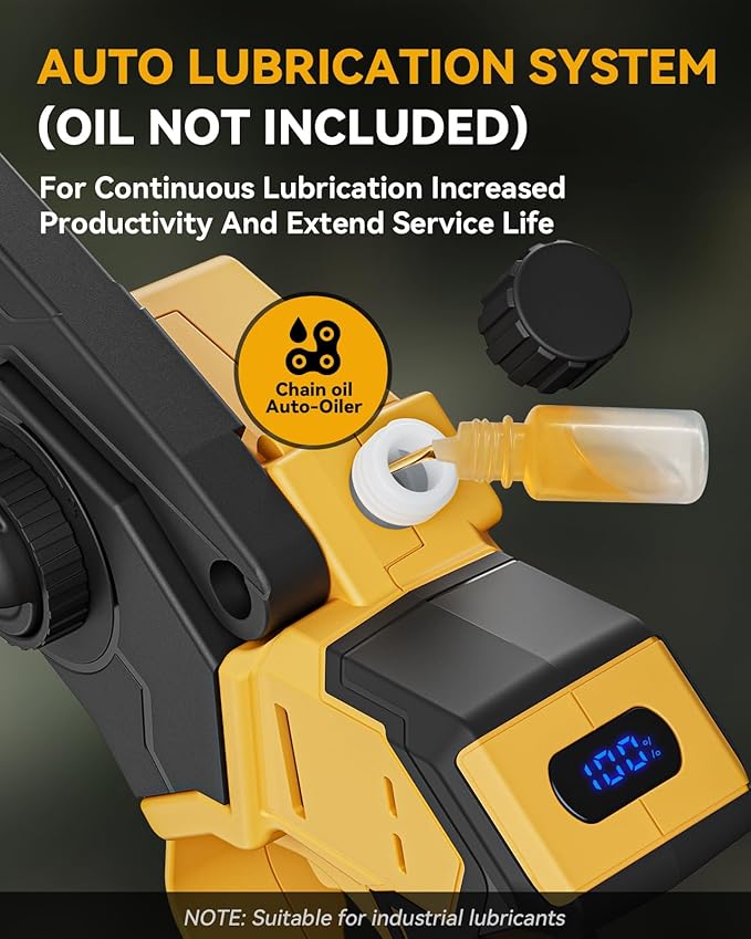 Mini Chainsaw Cordless for Dewalt Battery 20V MAX, 8-Inch and 6-Inch 2-IN-1 Chainsaw with Brushless Motor and Auto-Oiler, 1200W, for Tree Pruning Wood Cutting (Tool Only)