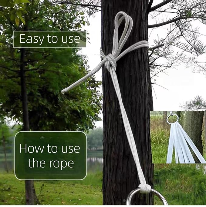 Portable Camping Hammock, Cool Ice Silk Mesh Hammocks with Tree Straps Carry Bag, Single Hanging Sturdy Hammock for Travel Patio Garden. Up to 550lbs. Purple