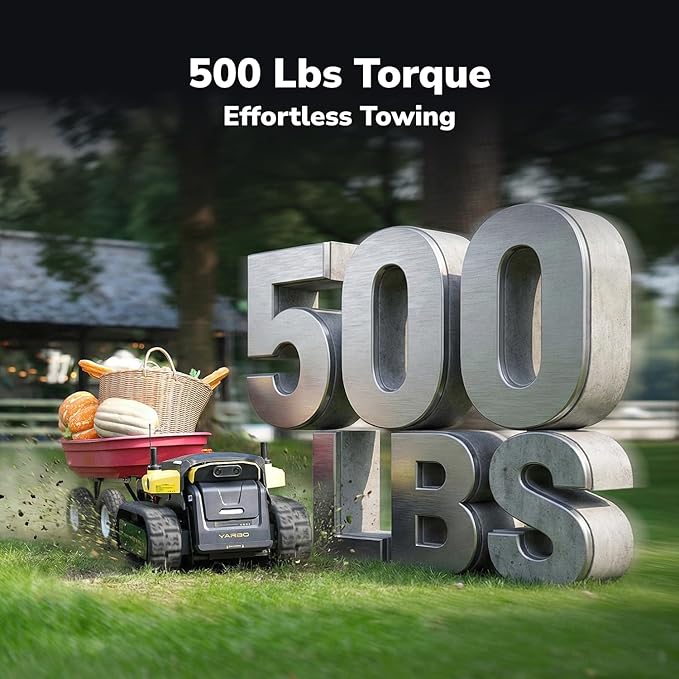 YARBO Core All-Terrain Security Robot - SAM Patrol, Live Cameras, Two-Way Audio, 500lbs Towing + Mowing/Snow/Leaf Modules