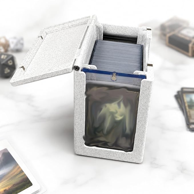 Magnetic Commander Deck Box Compatible with MTG – Card Deck Box Holds 100+ Triple Sleeved Cards, Dice Tray, Token & Sideboard Holder, Compatible with TCG CCG Magic Cards