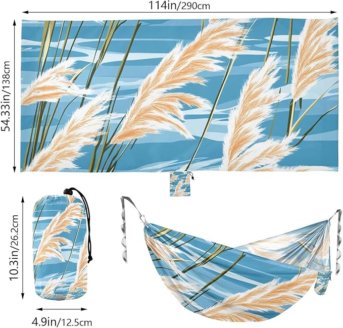 Blue Reeds Camping Hammocks Rope Hammock for Patio Backyard Lounge Base