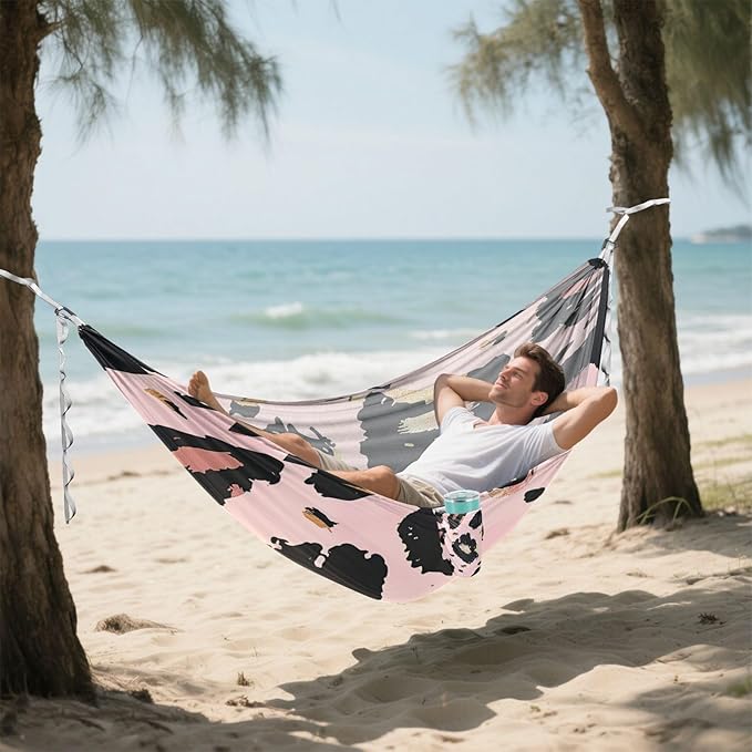 Leopard Print 330lb Capacity Camping Hammocks Tree Hammock for Outside Patio Backyard Poolside capas para la Lluvia