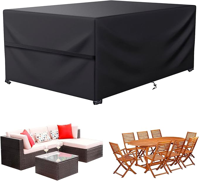 Patio Furniture Cover,Waterproof Outdoor Sectional Couch Set Covers,General Purpose, Outside Table and Chair Covers,Rectangular Heavy Duty Weatherproof 67" Lx37 Wx27 H