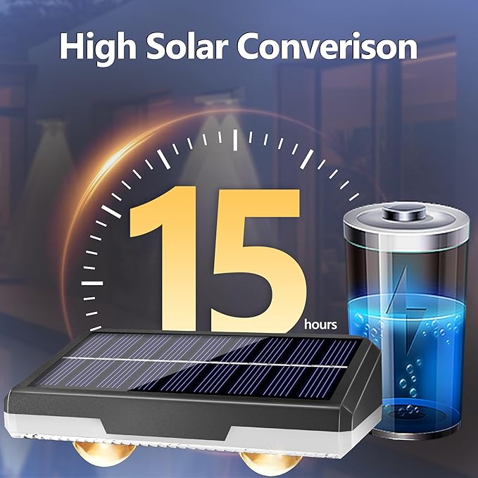 Brizled 12 Pack Solar Fence Lights Outdoor, 300/4000/6000K 3 Modes Fence Lights Solar Powered with LED Focus Lens, Outdoor Fence Lighting Wall Light Waterproof for Outside Backyard Patio Railing Deck