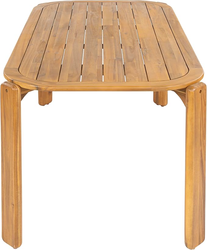 Christopher Knight Home Kaja Acacia Wood Outdoor Dining Set for 6, 7 Piece Patio Dining Table and Chair Set, Aluminum Outdoor Dining Chair and Table Set with Removable Cushion, Teak+Gray+Dark Gray
