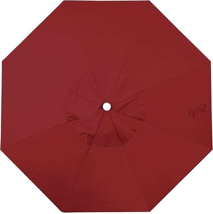 California Umbrella Replacement Canopy Cover in Sunbrella Jockey Red Umbrella, 7.5' Round