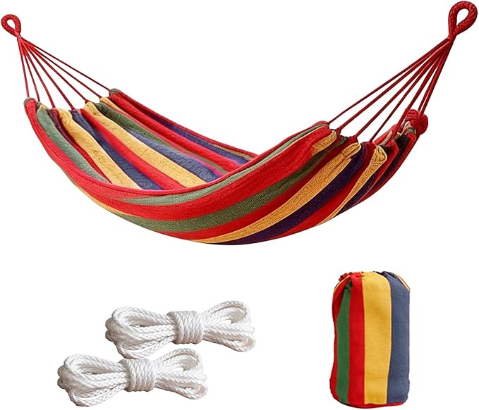 Outdoor Amacas Garden Camping Hammock,Hammock Portable with Carrying Bag for Patio Yard Garden Backyard Porch Travel ﻿