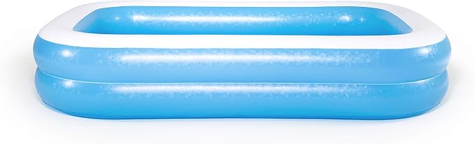 Bestway 54006 Family Rectangular Inflatable Pool, 262 x 175 x 51 cm, Blue/White