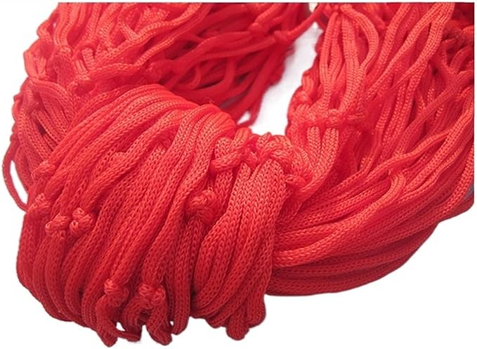 Swing Set Nylon Hammock, Portable Garden Mesh Sleeping Bed for Outdoor Travel Camping, Teal Red Swing Seat (Color : Red)