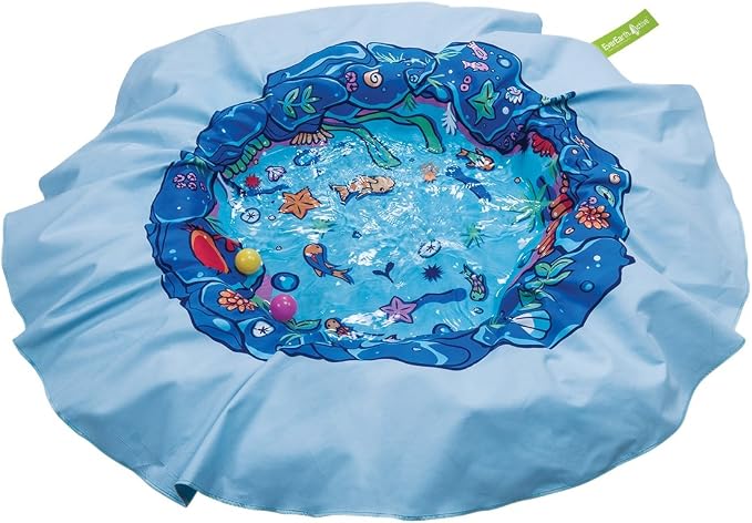 EverEarth E Lite Waterproof Beach Blanket & Kiddie Pool, Blue