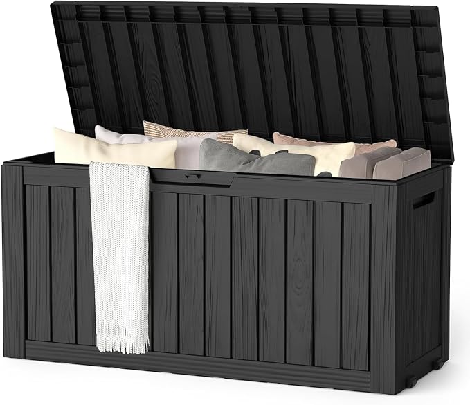Outdoor Storage Box, 75 Gallon Waterproof Deck Boxes