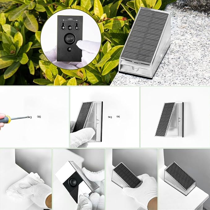 Solar Stair Lights IP65 Solar Step Light for Outdoor Stairs Waterproof for Rain Snow Lights for Patio Garden Porch Deck Front Step (Warm-4Pack)