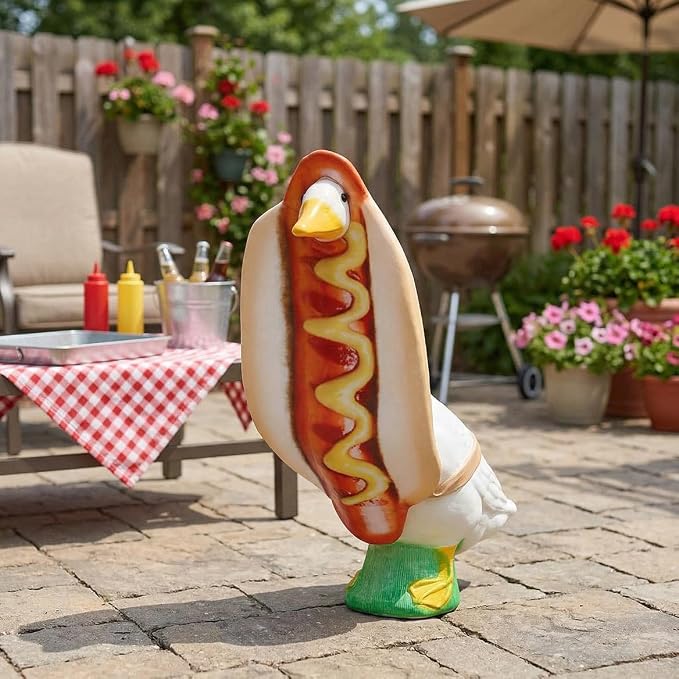 Gaggleville Hot Dog Goose Outfit, Fits Large 23" H Statue, by Fox Valley | Traders