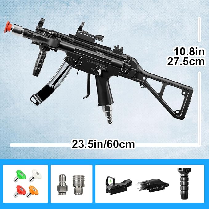 Swivel Pressure Washer Gun 3600 PSI – Easy Pull Trigger Handle with 3/8" Quick Connect Plug, Foam Cannon Compatible for Car, Home & Outdoor Cleaning (Black)
