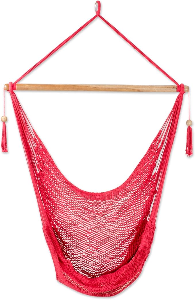 NOVICA 299388 Hammock, Red