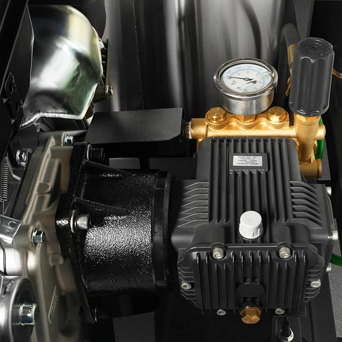MechMaxx 4000 PSI 4 GPM Kohler E-Start Engine Hot Water Pressure Washer Skid Mounted with 245 Gal Tank, Model HPW40KBT