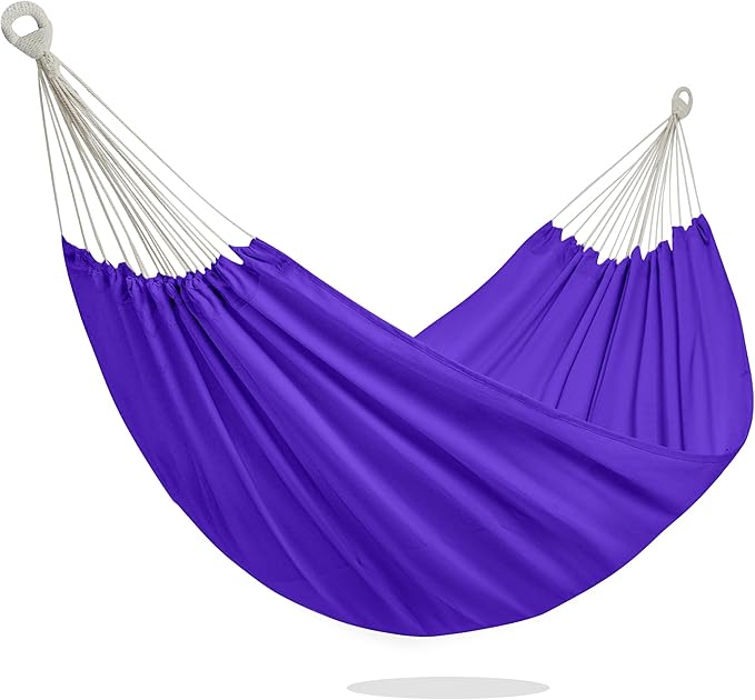 PNAEUT Double Hammocks for Outside, Replacement Outdoor Tree Hammock for Indoor Patio Porch Garden (Purple, Medium)