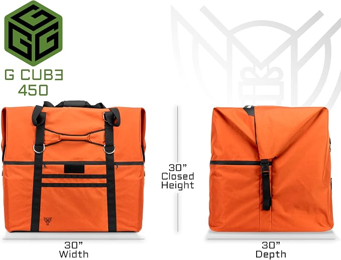 Xtreme Sight Line ~ G CUBƎ 450 Faraday Bag for Large Generators and Electronics ~ Protects Against EMP/CME/EMF/RF ~ Diamond Form Farday Lined Interior ~ Safety Orange