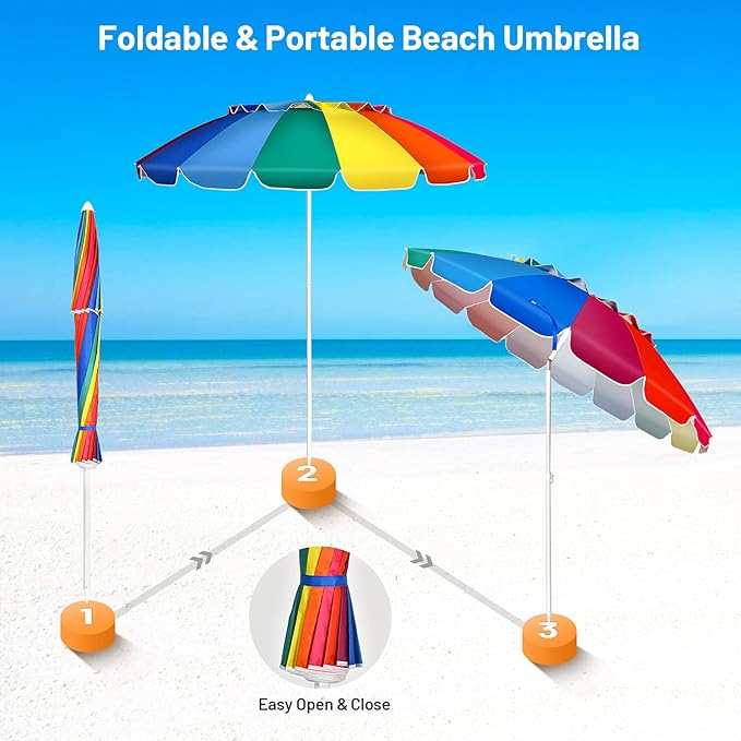 Giantex 8 Ft Beach Umbrella