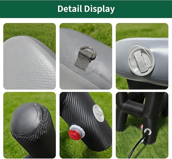PlayDo Air Chair and Table Portable Blow Up Picnic Table Inflatable Camp Seats with Back Durable Camping Outdoor Furniture Lightweight Waterproof Stool Emergency Toilet Camping Potty, Two Chairs