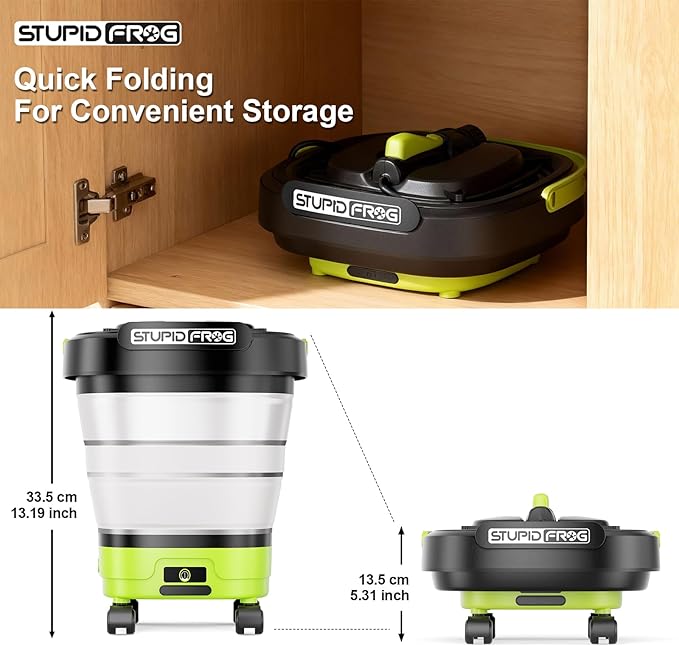 Portable Max 72 PSI Hand Sprayer, Cordless Garden Sprayer with 2000mAh Battery, 4-in-1 Nozzle, 12L Collapsible Bucket, Low Pressure Cleaner for Outdoor Cleaning, Camping, Gardening