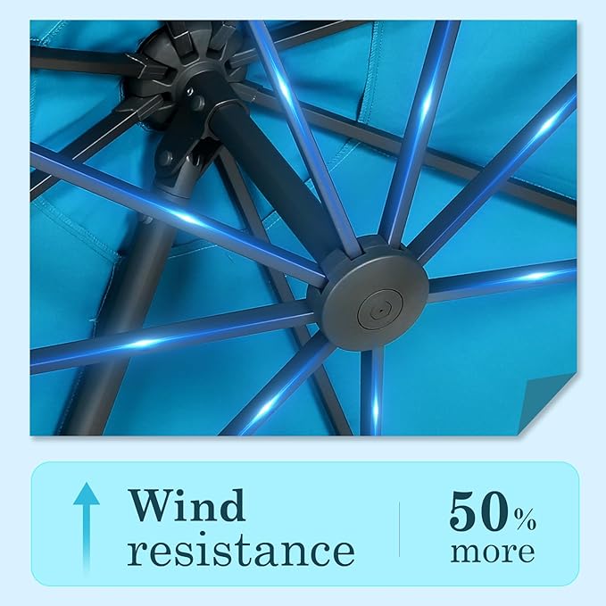 HOTEEL10x10ft Patio Umbrella Cantilever Umbrellas Double Top - Upgrade and Intensify - 360 Rotation and 5 Angles Adjustment - Aluminum Offset Pool Umbrella Outdoor Umbrellas for Patio Garden Pool