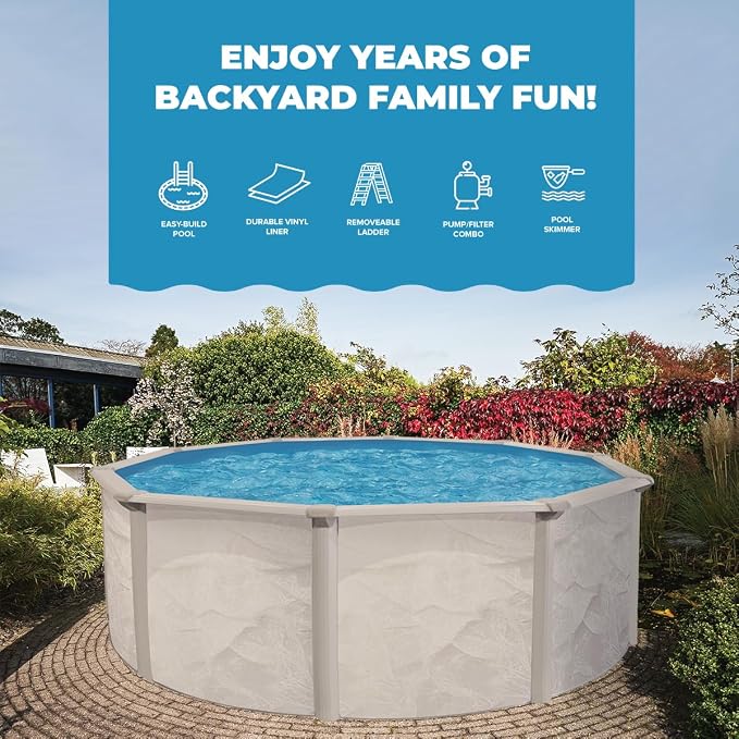 Generic Boulder 21' X 48 inch ATS Easy-Build Steel Above Ground Swimming Pool Kit by WaterThat