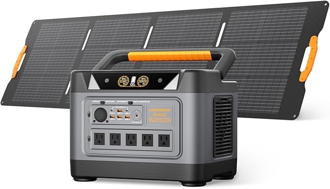 UDPOWER S1200 1190Wh Solar Generator Kit with 210W Panel, Fast Solar Charging, 1200W Power Station for Home Backup RV Emergencies, CPAP Compatible