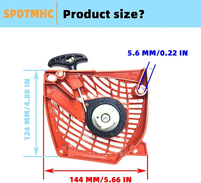 A051000982 Recoil Pull Starter Assembly Fit for Echo Shindaiwa CS370 CS400 CS370F CS400F CS420ES Chainsaw Replacement Part# A051000981 A051000980