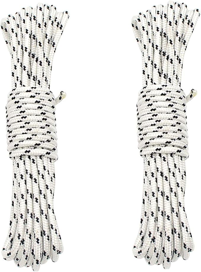 2PC Outdoor Patio Umbrella Cord Line Nylon Rope Replacement, 0.14" Dia (20FT)