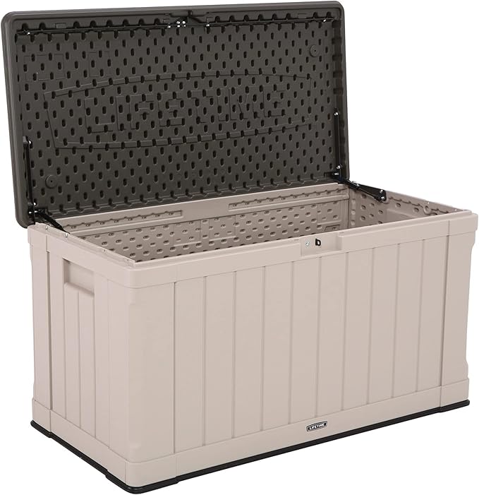 Lifetime Deck Storage Boxes and Bench Combo (80 Gallon + 116 Gallon)