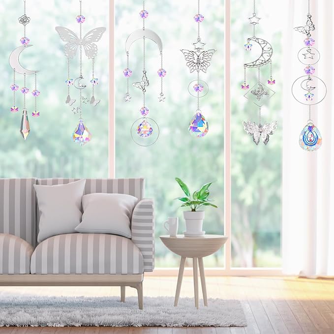 DIY Suncatcher Kit 300pcs Sun Catchers Supplies Arts and Crafts for Adults | Decorative Hanging Prism Suncatcher with Crystals Beads Ball Rainbow Maker for Indoor Windows Office Home Decor