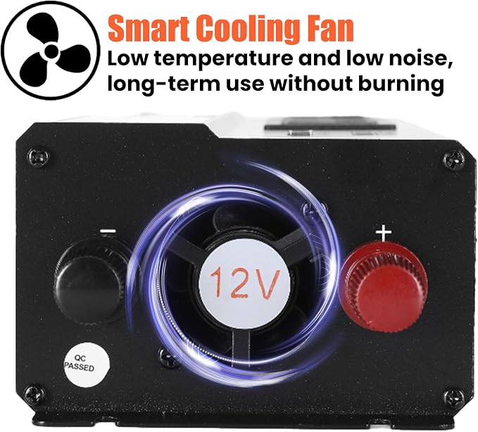 5000 Watt Power Inverter with LED Display, 3 AC Outlets, 4 USB Port, 12V DC to 110V AC Converter Car Power Inverter for Car, RV, Truck, Off Grid Solar System, Camping