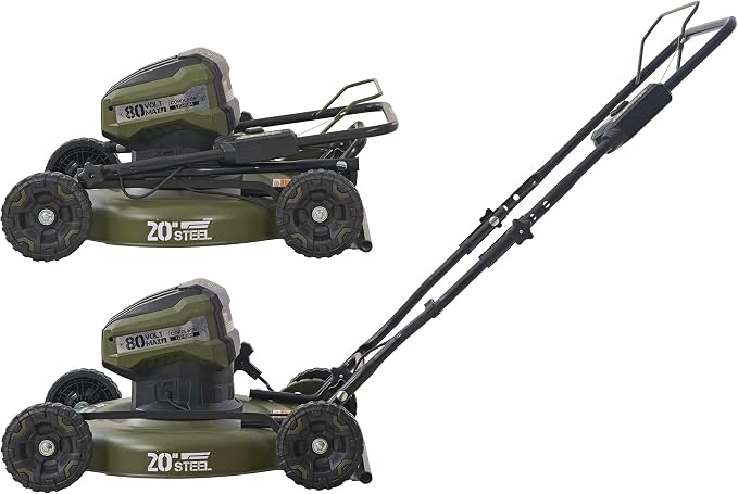 80V Brushless 20 in. Cordless Battery Walk Behind Push Lawn Mower, 2.5 Ah Battery and 1 Charger Included