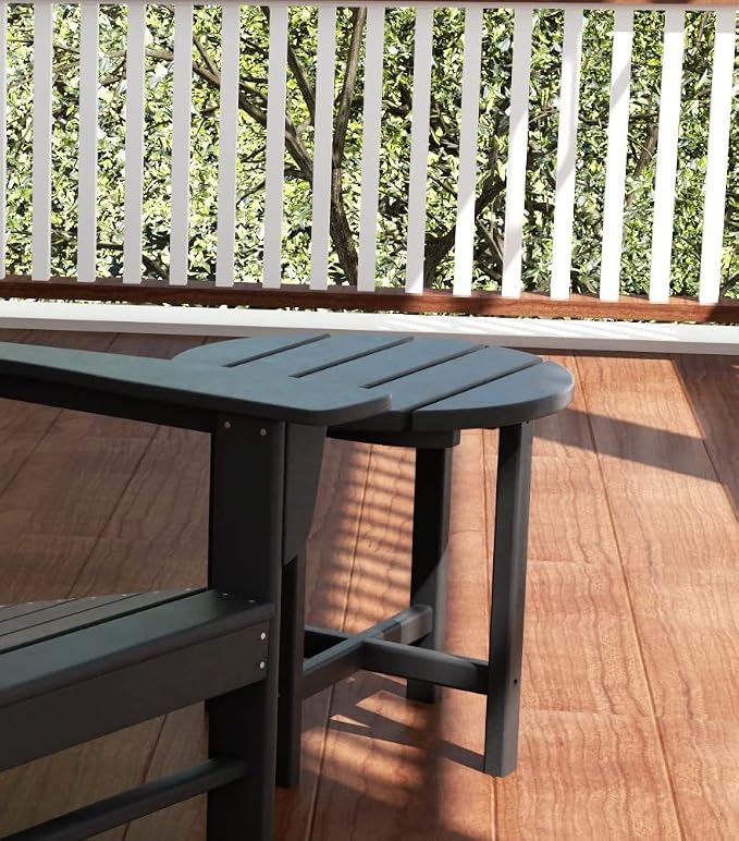 HDPE Altura Round 18" Side Table, Black