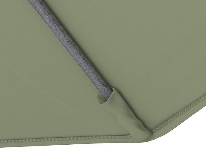 California Umbrella 11Ft Sunbrella Patio Umbrella, Fiberglass Ribs, Hand-Crank, Tilt-Collar, Gray Frame, Spa Fabric