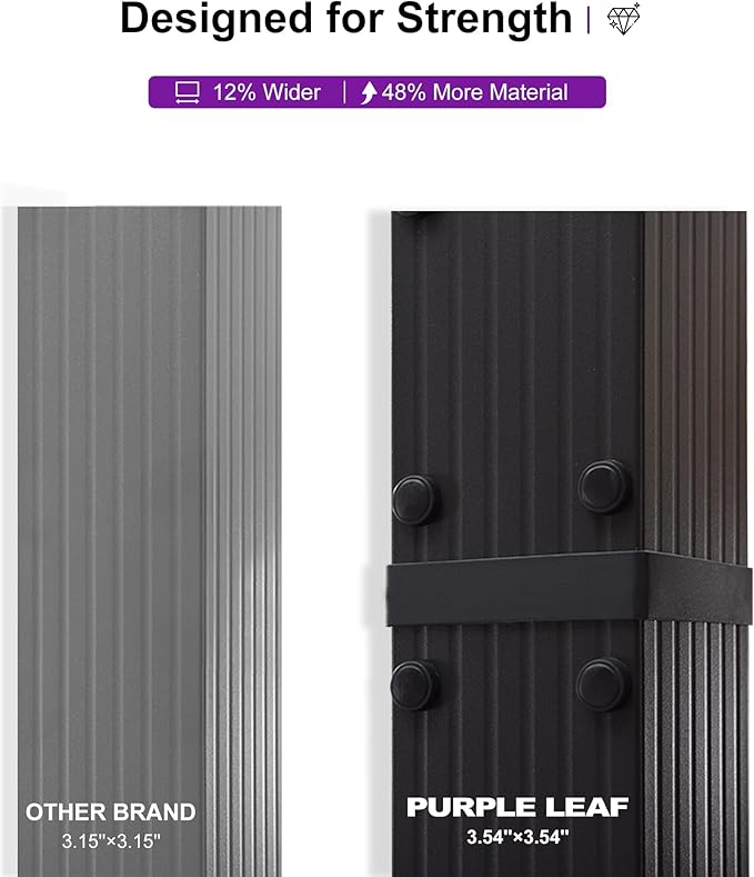 PURPLE LEAF 12' X 18' Outdoor Retractable Aluminum Pergola with Sun Shade Canopy Patio Metal Porch Garden Pavilion Grill Gazebo Modern Backyard Grape Trellis Pergola, Beige