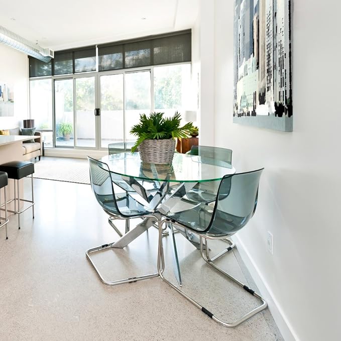 Dulles Glass 34 inch Round Glass Table Top - Tempered - 1/2" Thick Glass Surface, Safe Flat Polished, Multipurpose for Dining Table, Patio, Coffee and End Table