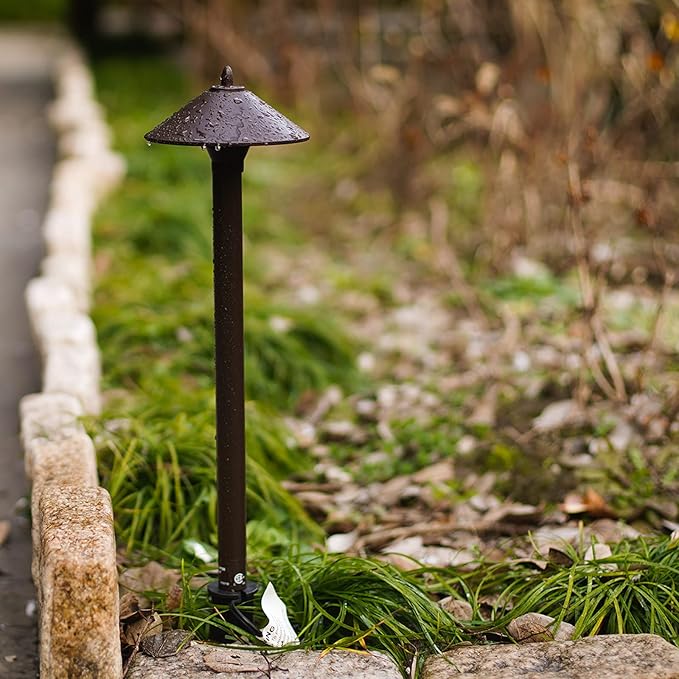 Outdoor Lights Landscape Lighting Night Light 10 Watt Pro Style Light Decorative Pathway Landscape LightsLow Voltage Pro Path Yard Lights for Garden Landscape Path Pathway Lights Lawn Lamp, Aged Brass