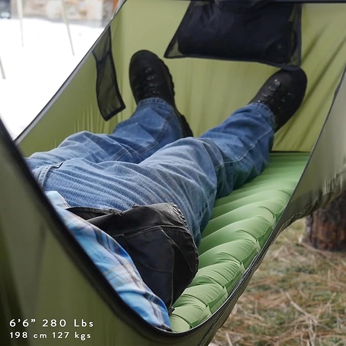 Haven Tents Lay Flat Hammock Tent - Waterproof Camping Hammock with Mosquito Net, Insulated Pad and Rainfly - Haven Tent, Haven XL, Haven Safari