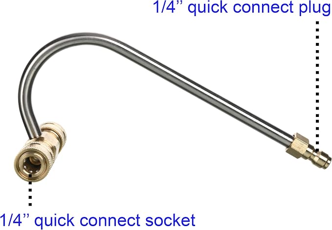 Tool Daily Gutter Cleaner Attachment for Pressure Washer, with 4 Nozzles Tips, 1/4 Inch Quick Connect, 4000 PSI