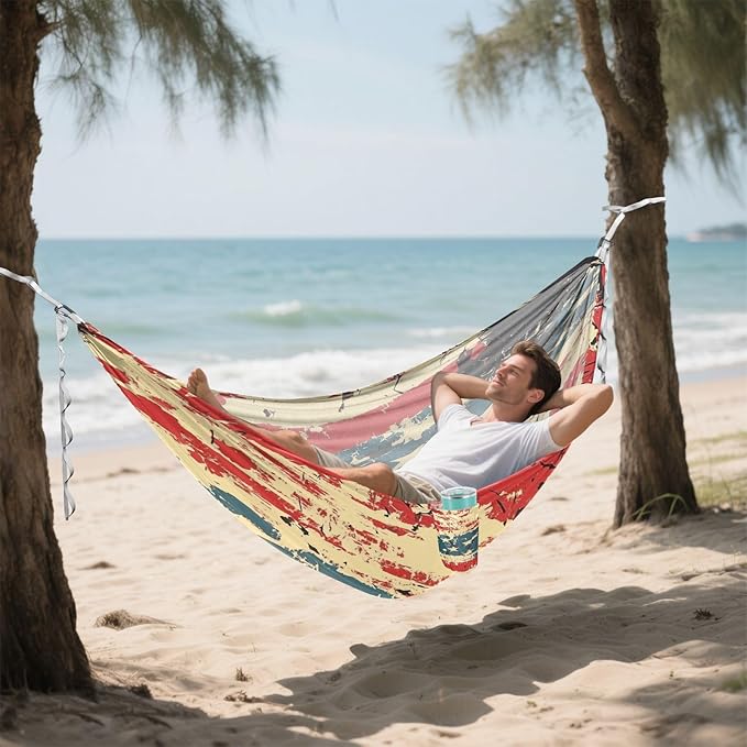 National Vietnam War Veterans Day Flowers Soldier Outdoor Hammock with Tree Straps Tree Hammock for Outside Beach Patio Garden