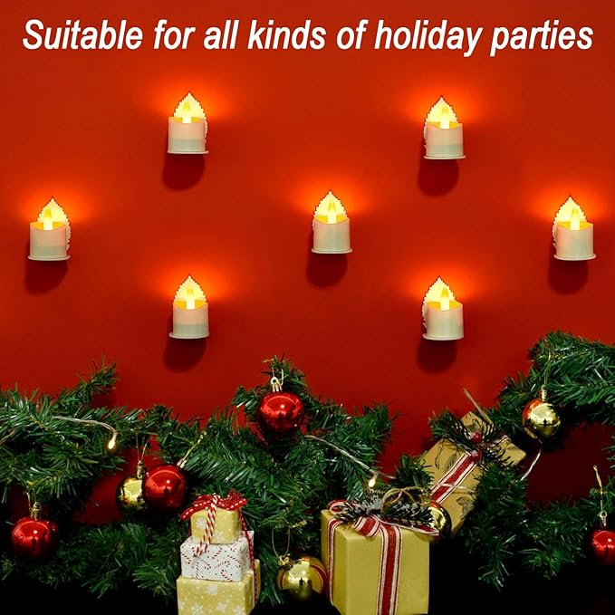 HL Flameless Candles with Remote Timer, 100+Hours Rechargeable Waterproof Outdoor Candles Tea Lights with Charging Base, Warm White LED Votive Floating Tealights for Festival Wedding Party Decor-12pcs