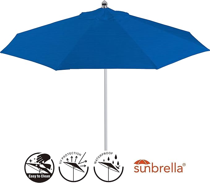 9ft Sunbrella Universal Patio Umbrella Replacement Canopy Cover- Fitx 8 Ribs Umbrella